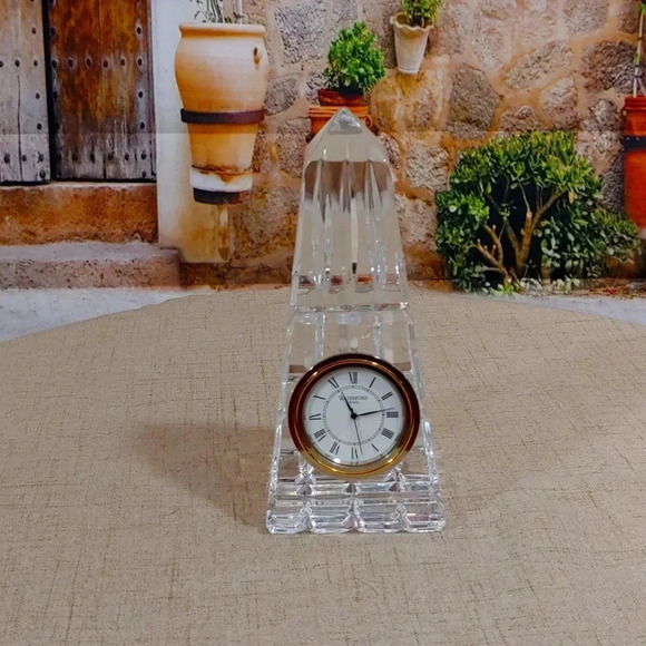 Waterford Crystal Other - Waterford Crystal Obelisk Pyramid Clock